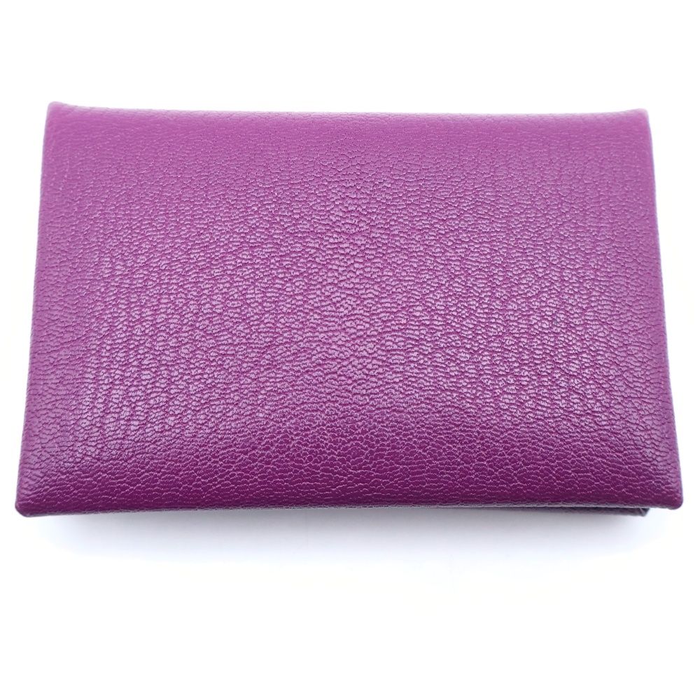 HERMES (エルメス) カルヴィ コインケース 小物入れ ポーチ パープル 