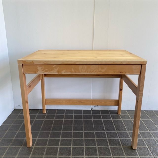 配送不可、現地引取のみ、リユース品】無印良品 パイン材デスク 幅86