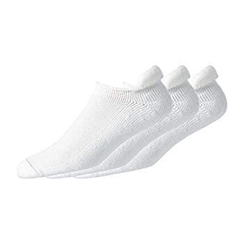 FootJoy ComfortSof メンズ ロールトップソックス（3足） ホワイト（7?12）