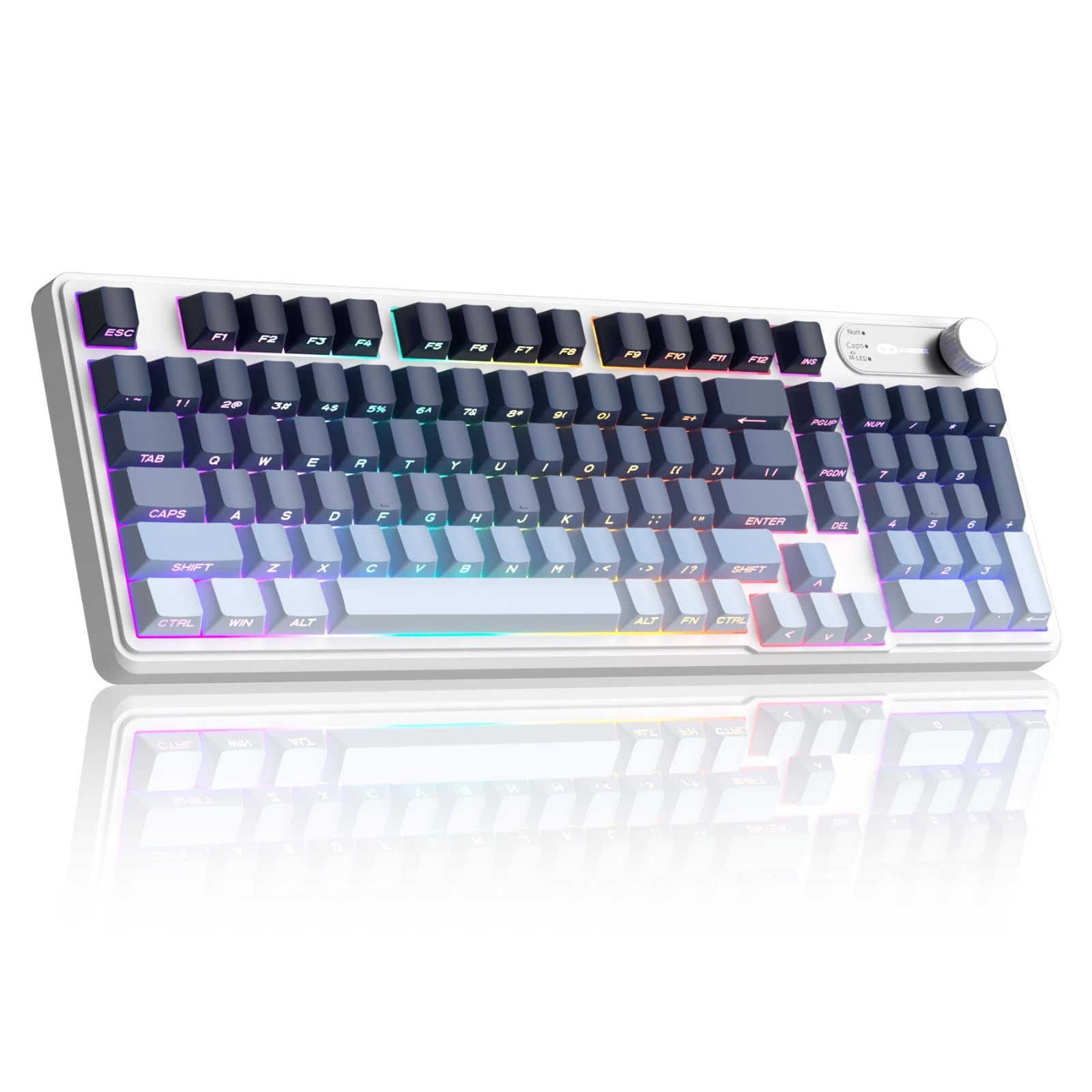 MageGee GK960 ゲーミングキーボード ワイヤレス・静音キー・RGBトライ