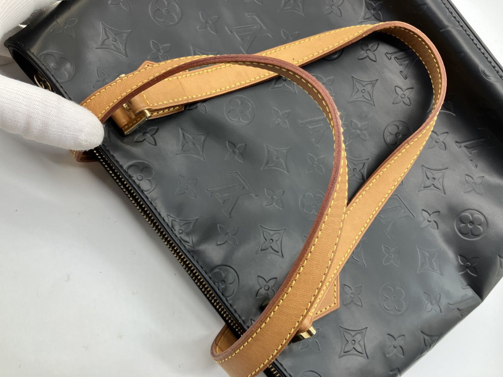 ルイヴィトン ヴェルニ トートバッグ ブラック リカラー品 TH0051 