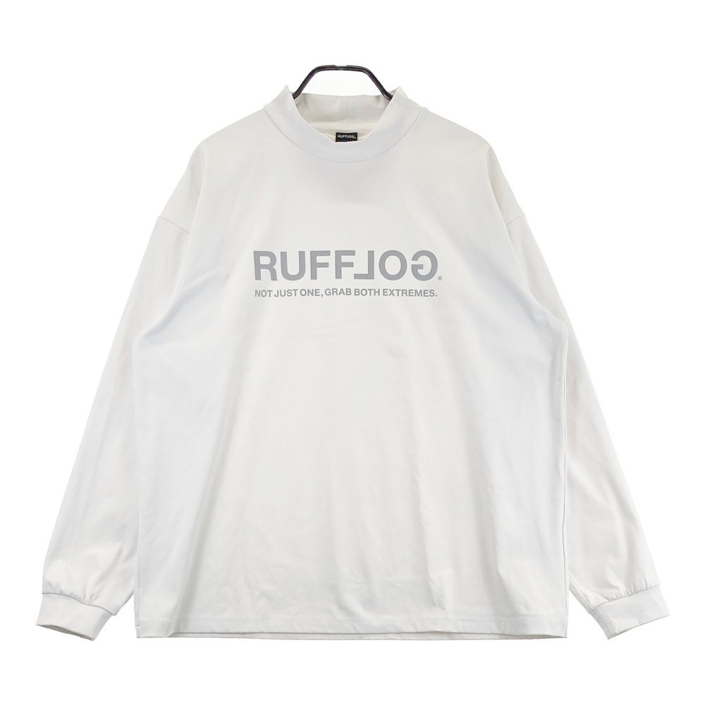 ラフロッグ　RUFFLOG 長袖モックネック　美品　ホワイト サイズ：XL RUFFLOG ラフロッグ モックネック 長袖Tシャツ ホワイト系