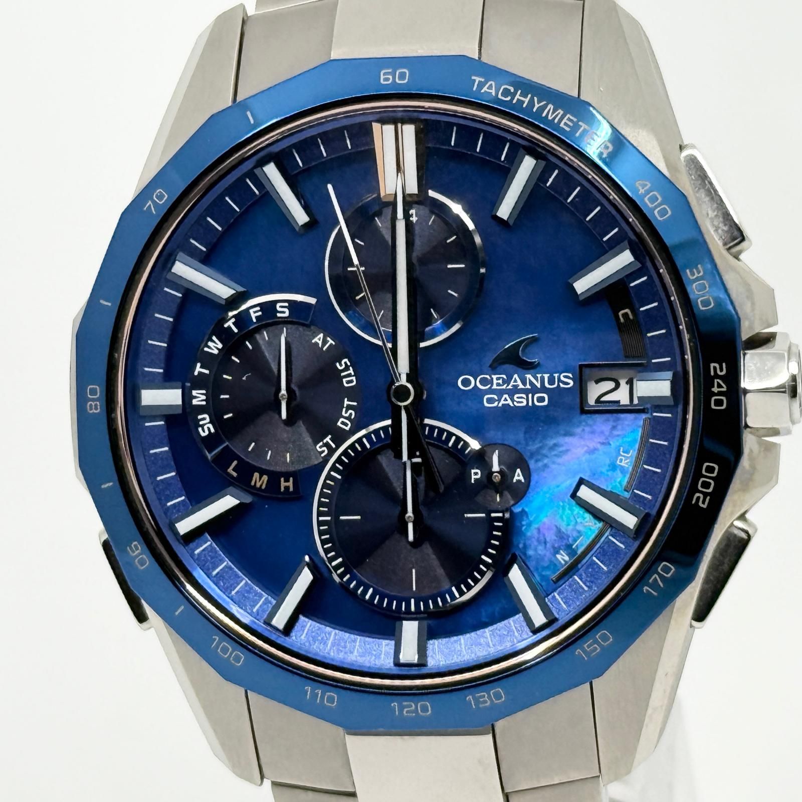 CASIO カシオ OCEANUS オシアナス 8035JU ブルーシェル文字盤 OCW 