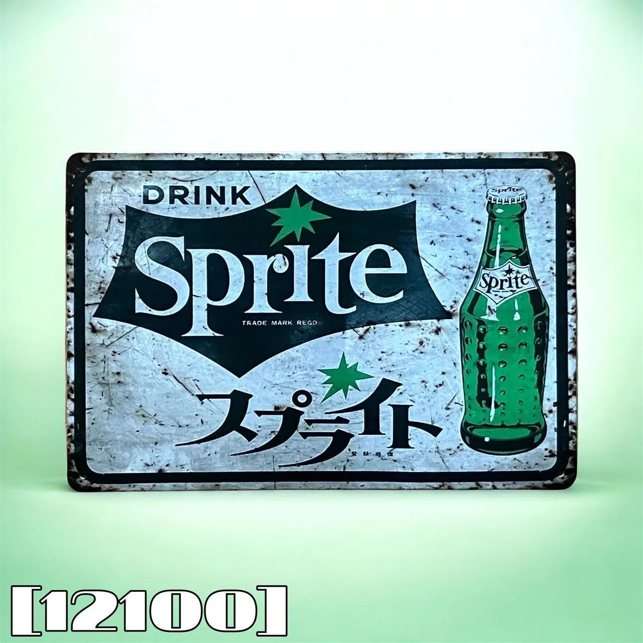 12100] ブリキ看板 スプライト SPRITE 炭酸ドリンク レトロ ビンテージ 