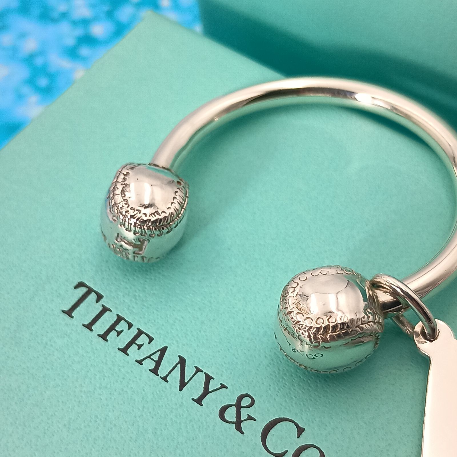 TIFFANY&Co. ティファニー ベースボール 野球 キーリング キーホルダー