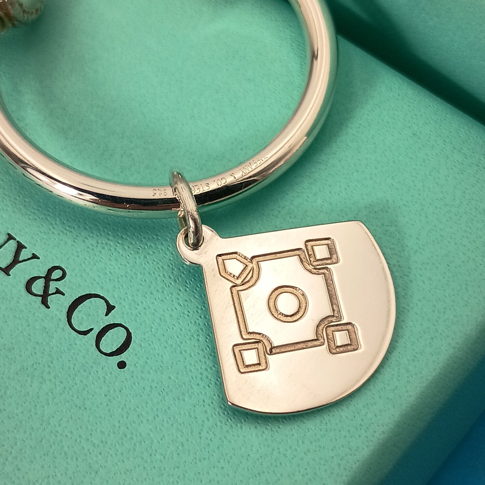 TIFFANY&Co. ティファニー ベースボール 野球 キーリング キーホルダー