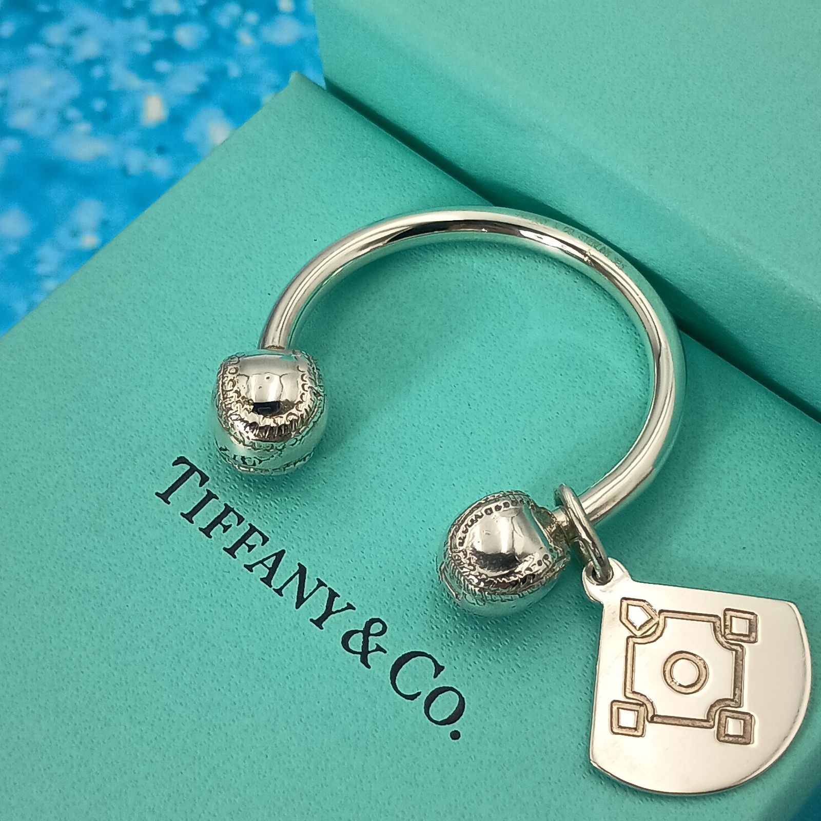 TIFFANY&Co. ティファニー ベースボール 野球 キーリング キーホルダー