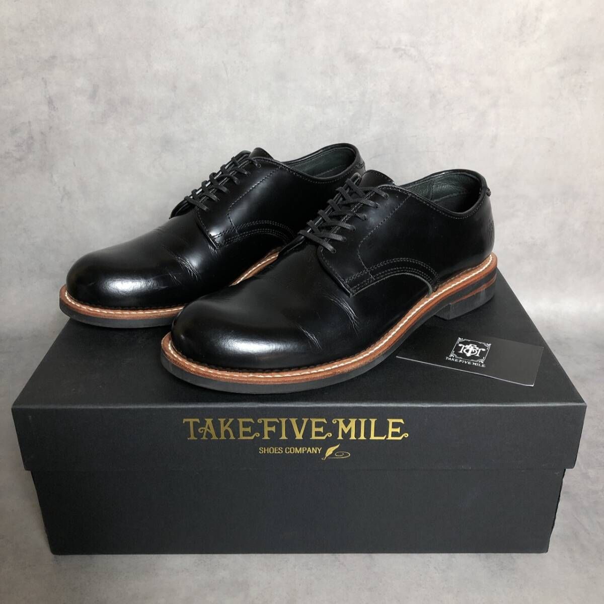 PQ233◇TAKE FIVE MILE : SERVICE SHOES T5M-001◇7E◇黒 定価￥49500 
