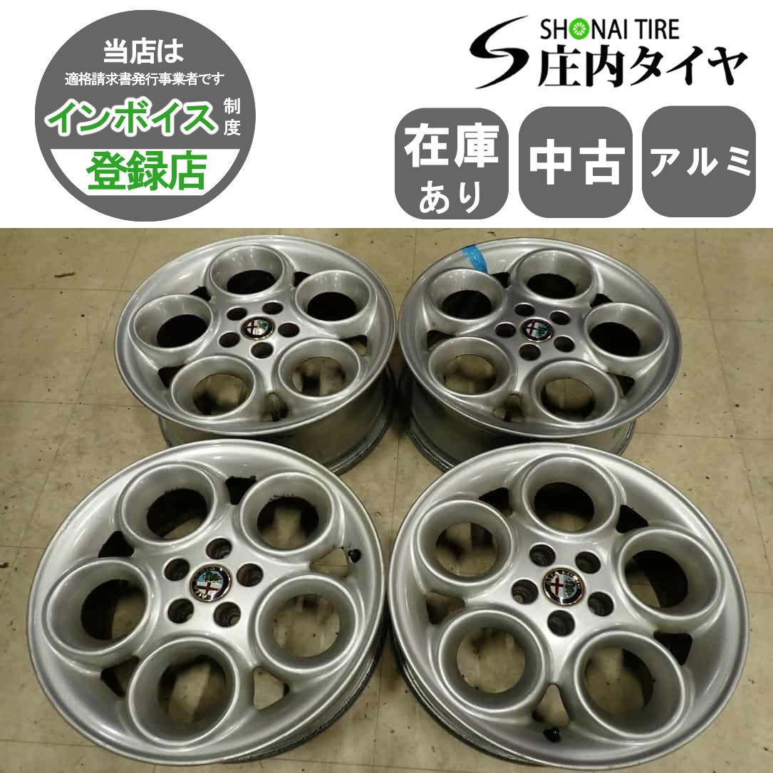 4本SET 会社宛 送料無料 16×6.5J アルファロメオ 156 純正 アルミ