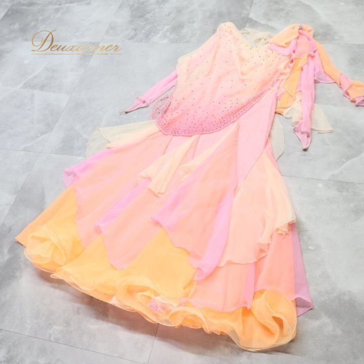 社交ダンス 衣装 ワンピース ドレス セキネ SEKINE 日本製 ピンク系