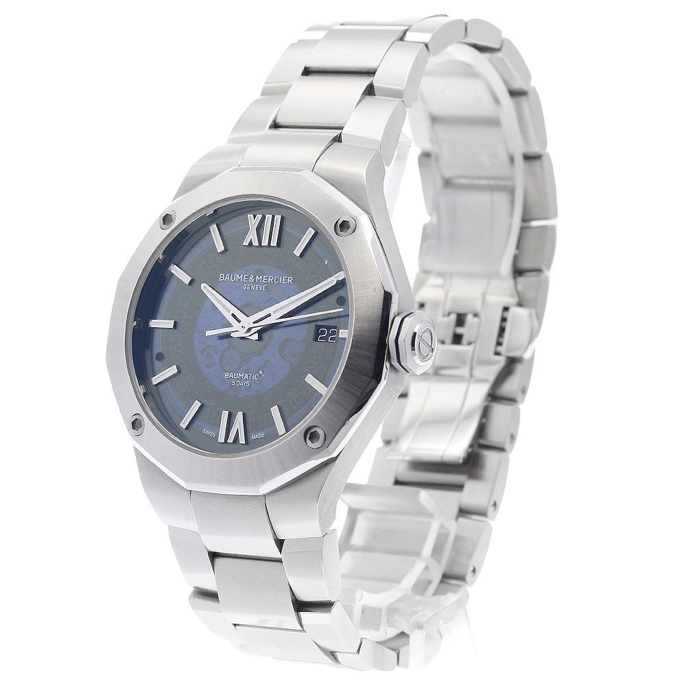  ボーム＆メルシェ Baume - Mercier 65899|M0A10616 リビエラ ボーマティック デイト 自動巻き メンズ 箱 保証書付き_948620 シンプルコーデ 自動巻き時計 腕時計(アナログ)