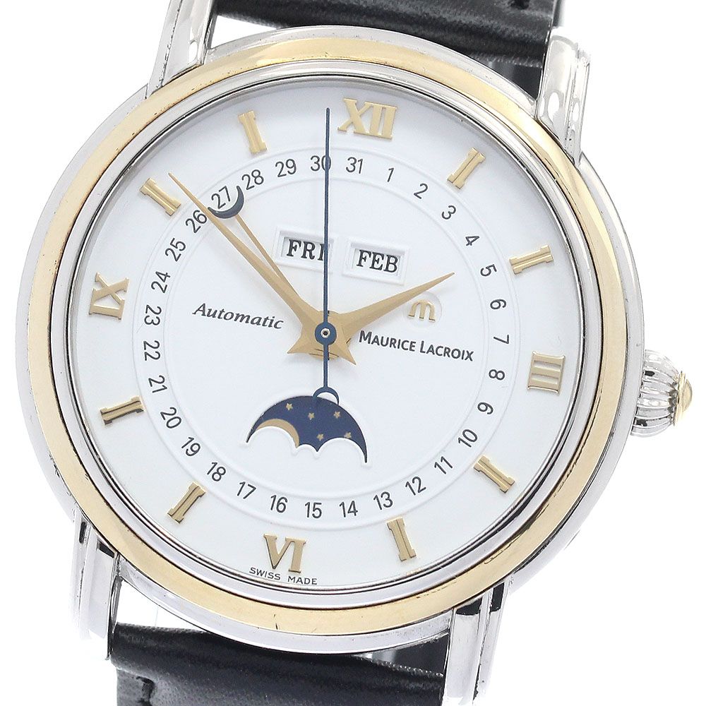 モーリス・ラクロア Maurice Lacroix MP6347-YS101-19F マスターピース YGベゼル トリプルカレンダー 自動巻き メンズ 保証書付き_938338 モーリス・ラクロア Maurice Lacroix MP6347-YS101-19F マスターピース
