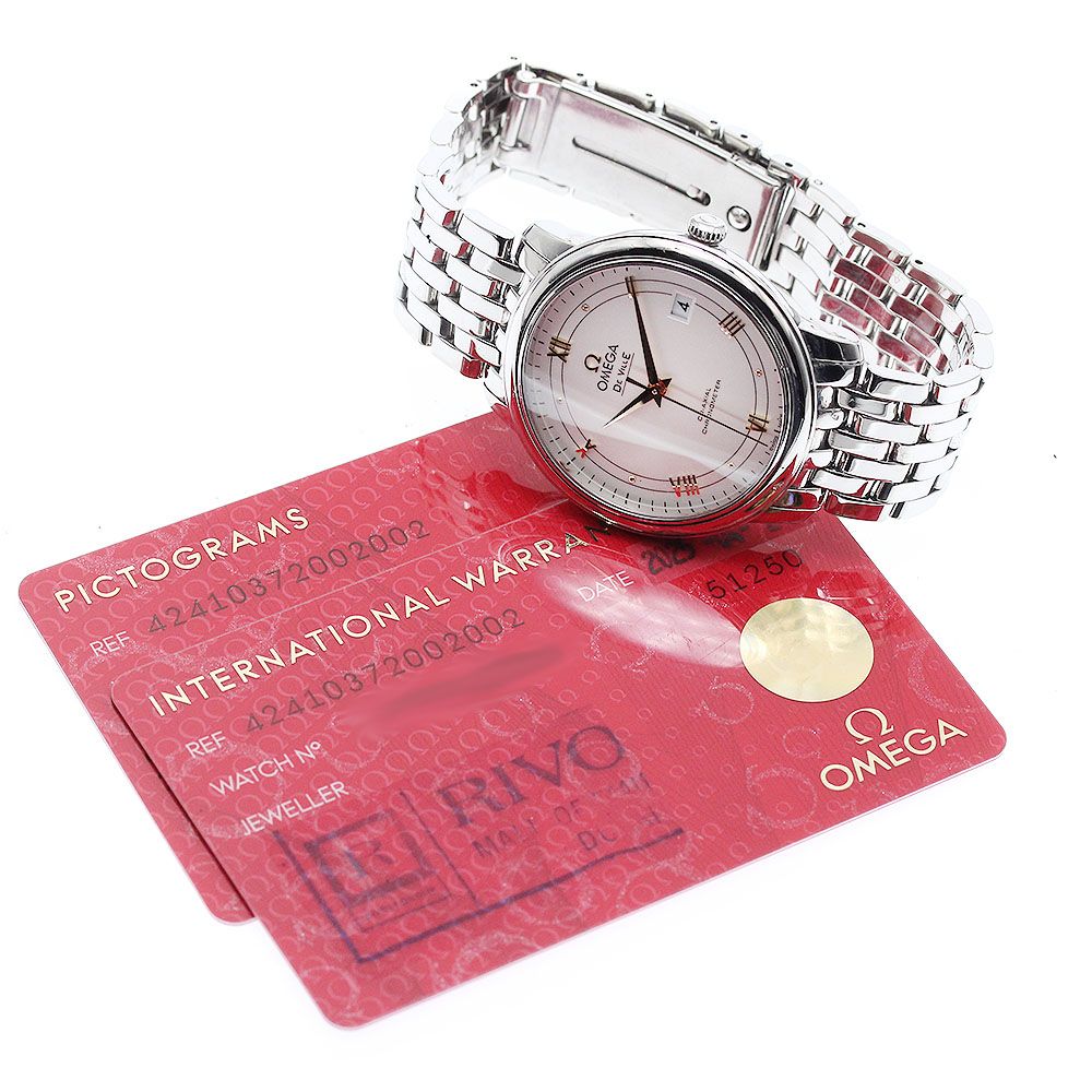  オメガ OMEGA 424.10.37.20.02.002 デビル プレステージ コーアクシャル 自動巻き メンズ 保証書付き_948214 ニット 自動巻き時計 腕時計(アナログ)