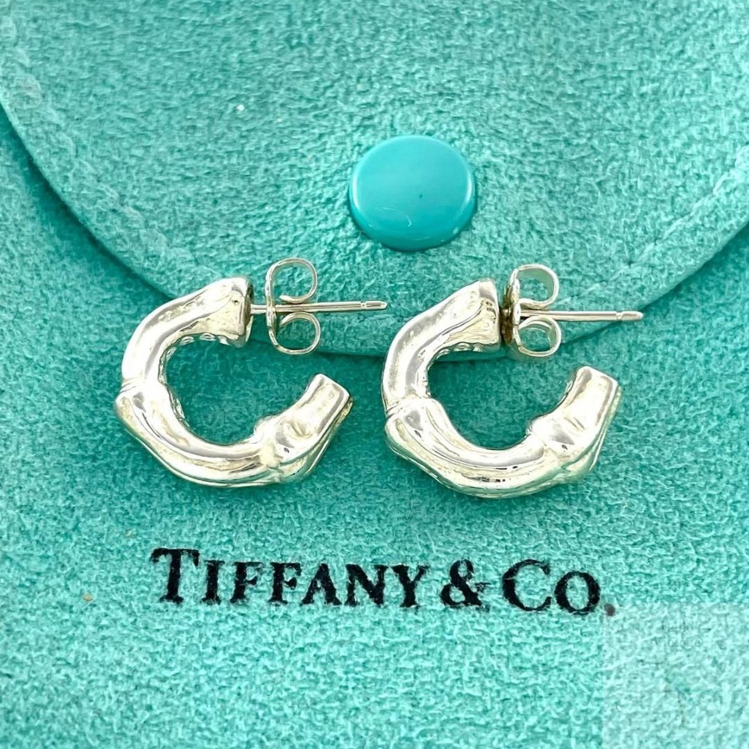 あ*り様 old Tiffany バンブー フープピアス スモール シルバー 9 オールドティファニー バンブー フープ スモール ピアス シルバー