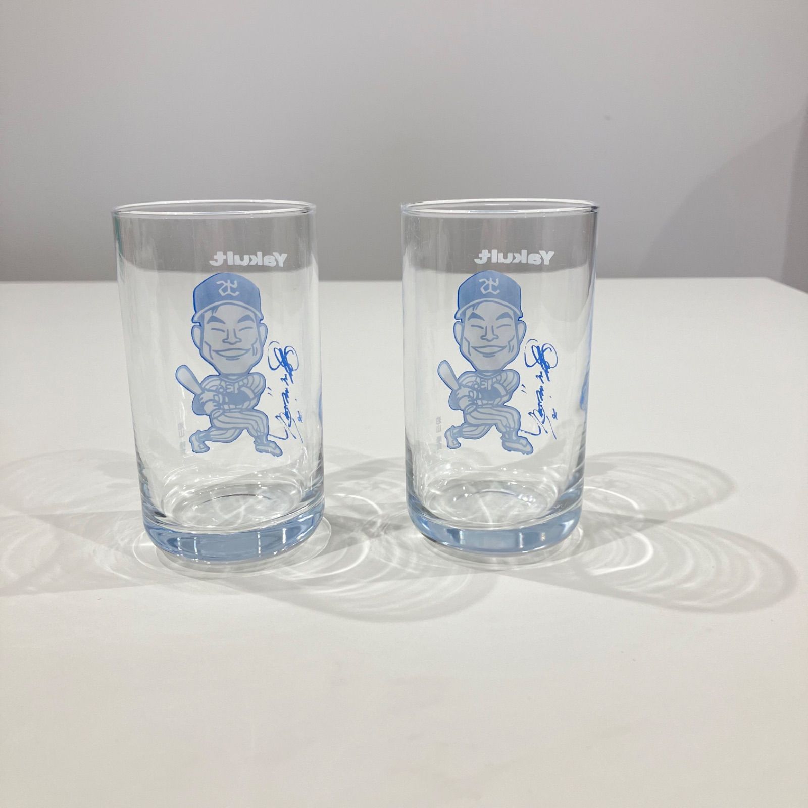Yakult 100％グラス ヤクルトスワローズ 池山隆寛 サイン入り グラス 2