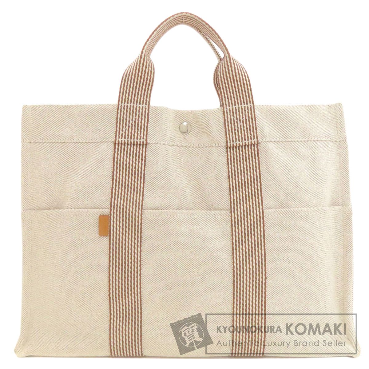 HERMES エルメス ニューフールトゥMM ハンドバッグ キャンバス HERMES エルメス ニューフールトゥMM ハンドバッグ キャンバス
