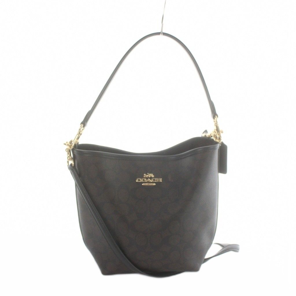 COACH コーチ シグネチャー ショルダーバッグ PVC レザー 極美品coach