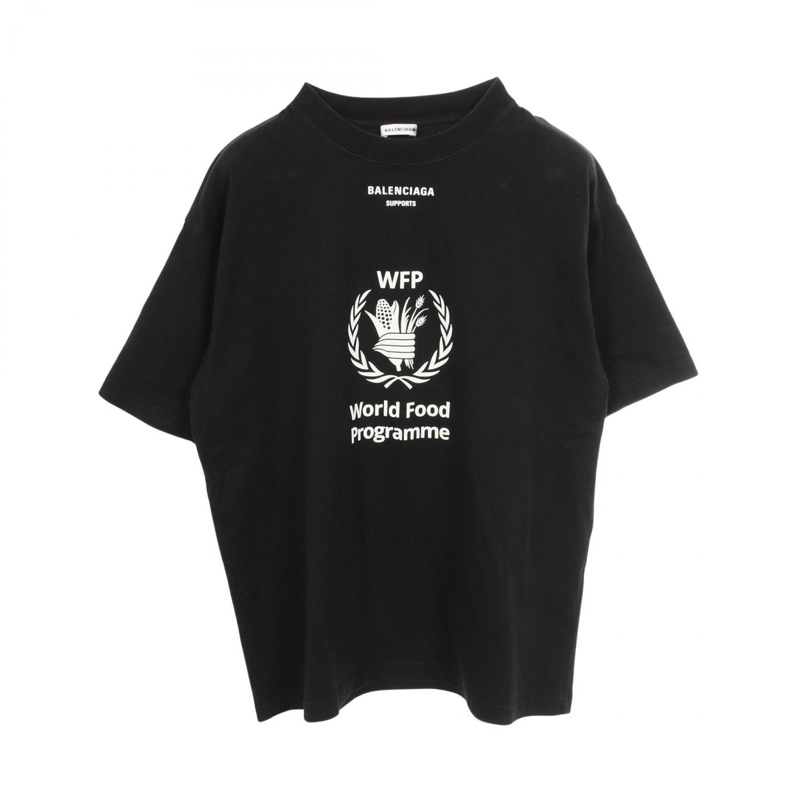 バレンシアガ BALENCIAGA 半袖Tシャツ BALENCIAGA × WFP ブラック 
