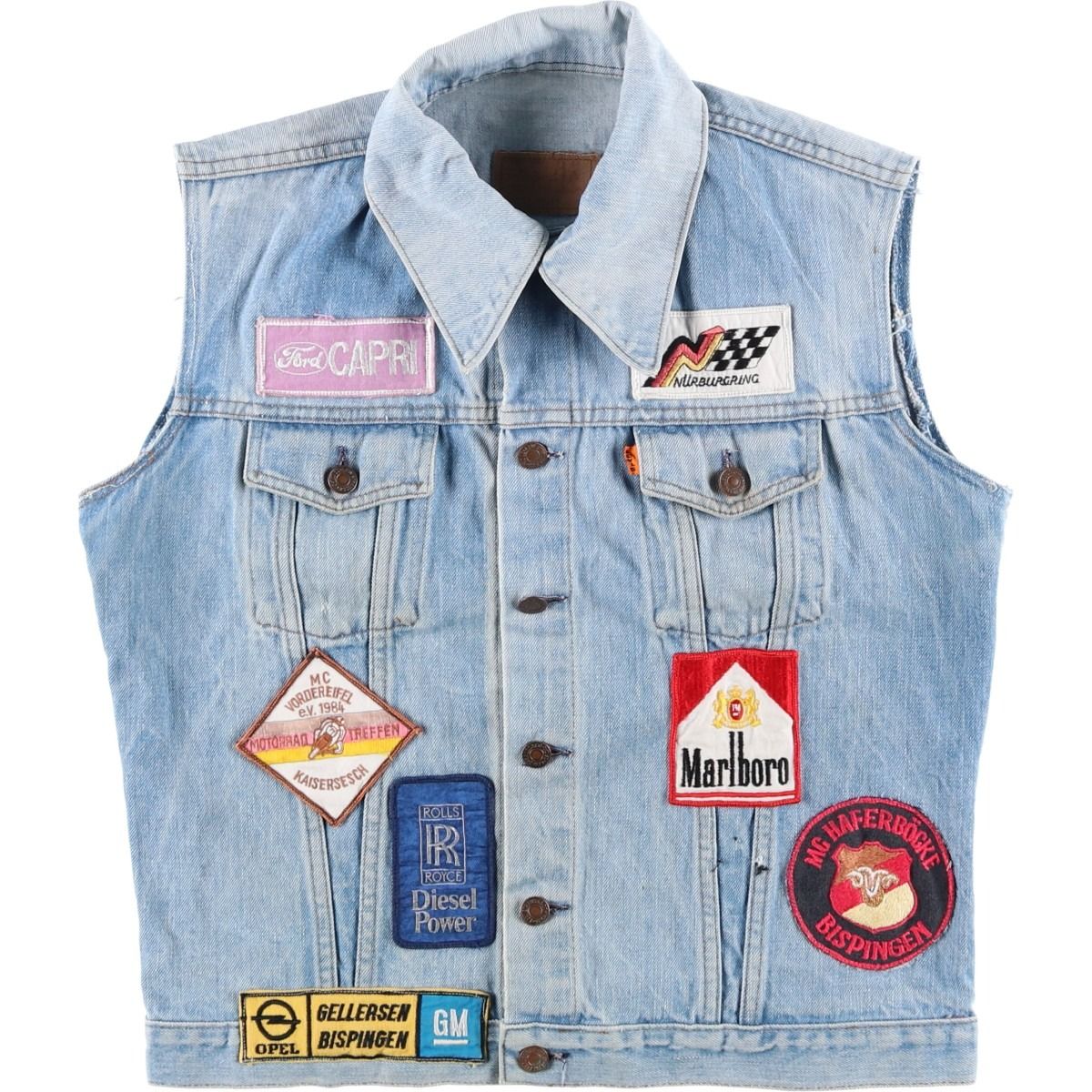 古着 80年代 リーバイス Levi's 70577-0217 カスタム デニムベスト メンズM相当 ヴィンテージ/eaa619051