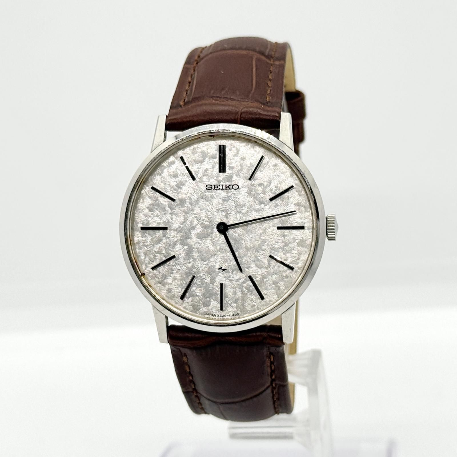 SEIKO　シャリオ　2220-0480 時計 SEIKO セイコー シャリオ 2220-0480 シルバー 手巻き メンズ