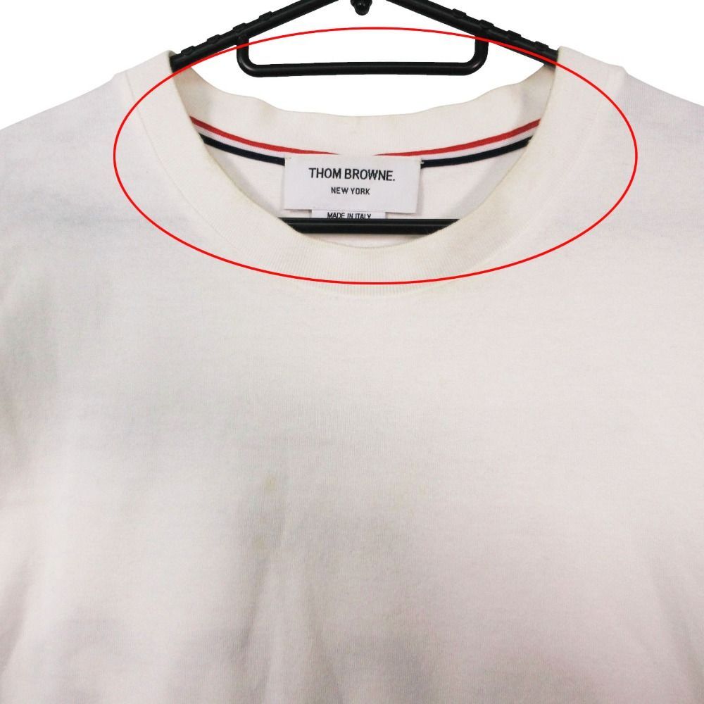 未使用に近い】THOM BROWNE 23SS ボートネックシェルトップ 36 未使用
