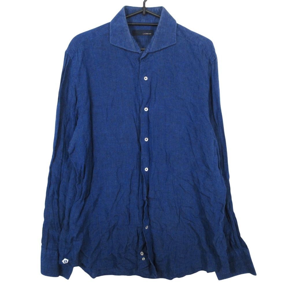 LARDINI ラルディーニ リネン 100％ ワイドカラー シャツ 長袖 カッタ