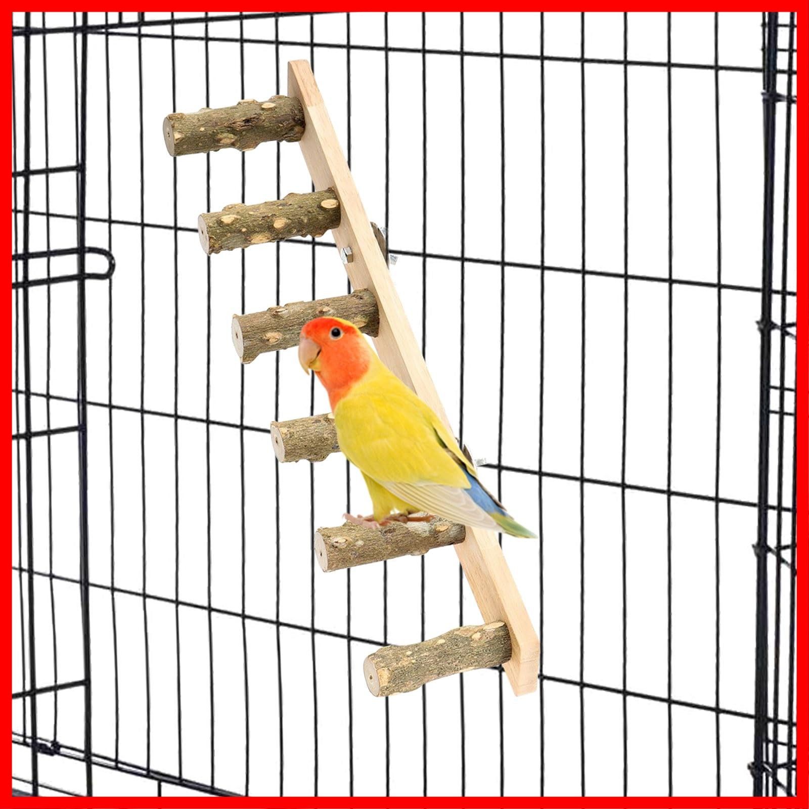 止まり木 スタンド 6連 階段 天然木 インコ 止まり木 爪研ぎ 鳥