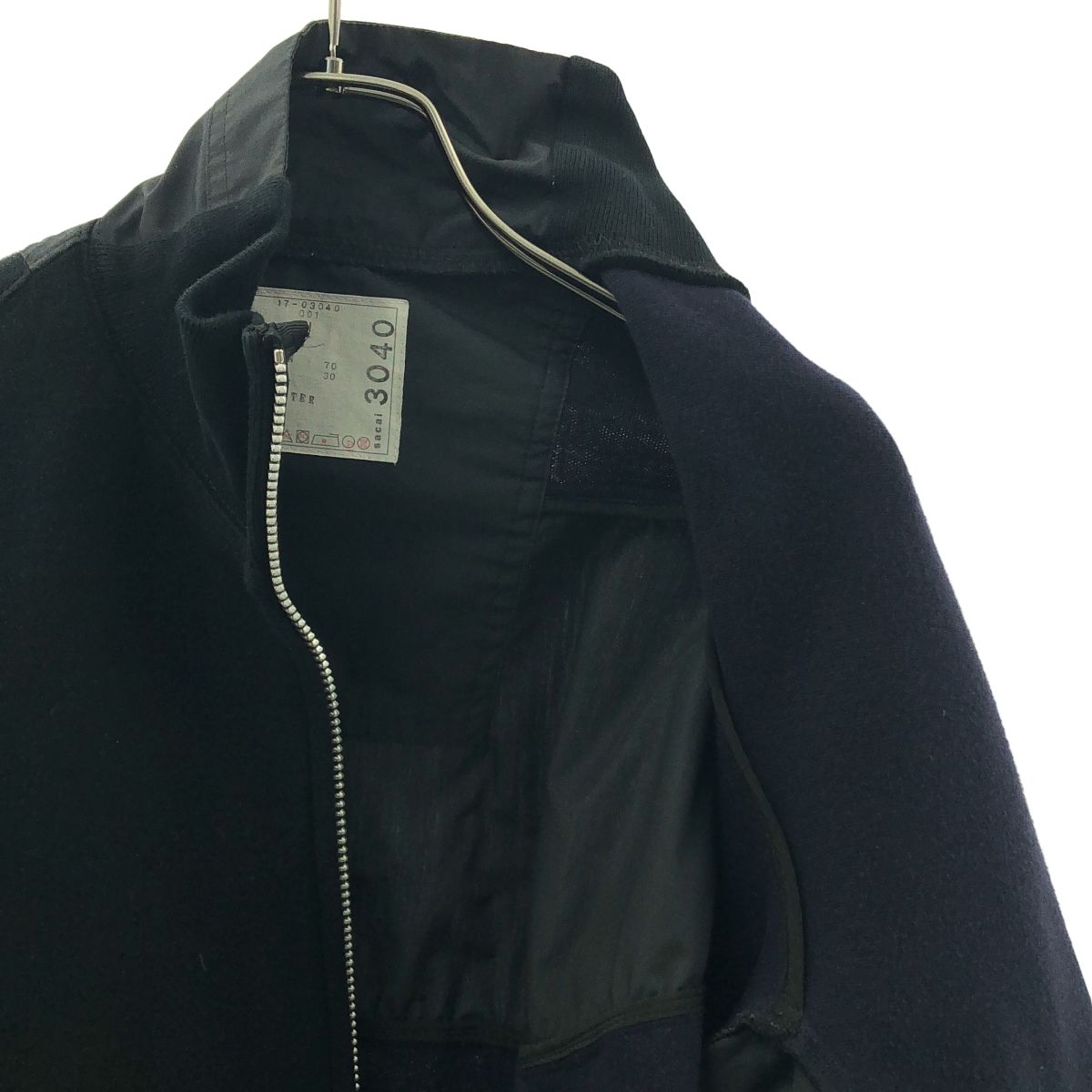 sacai / サカイ | 異素材 ドッキング ブルゾン ジャケット | 1