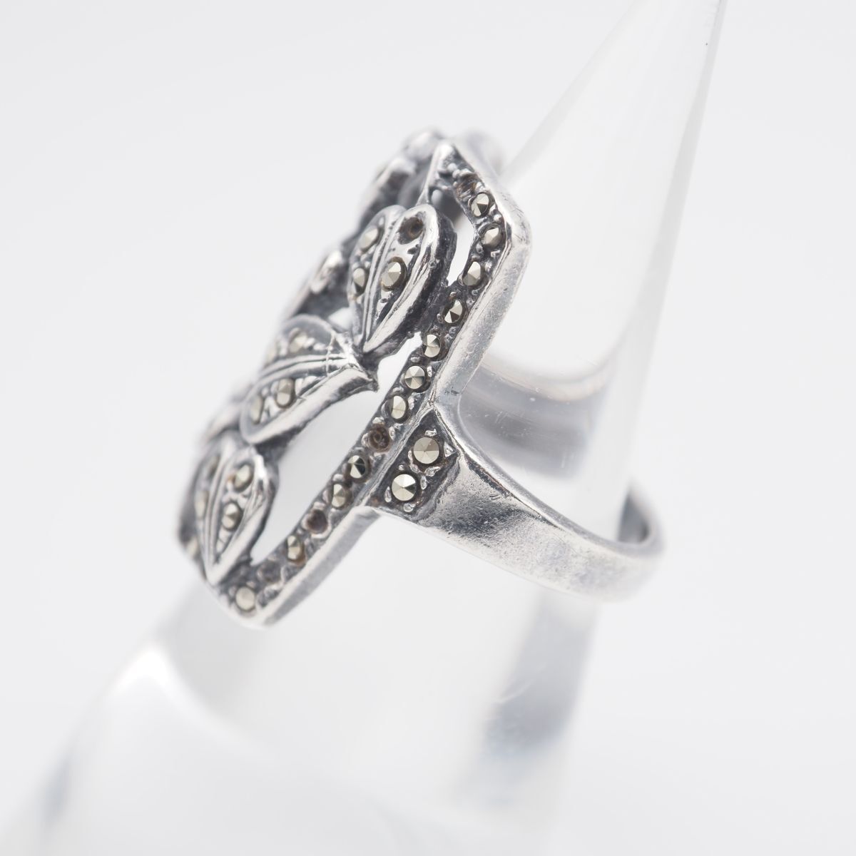 S380 マーカサイト マルカジット 925 SILVER刻印 リング リーフ 