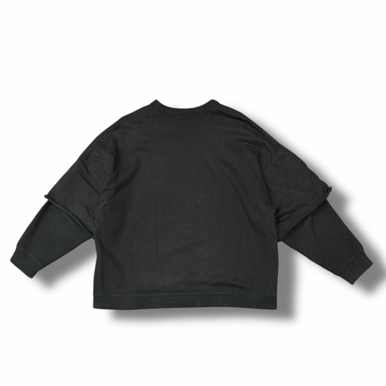 COOTIE PRODUCTIONS  × Name. 22SS Cellie Crewneck Sweatshirt レイヤードクルーネックスウェット トレーナー コラボ クーティープロダクションズ  × ネーム NMCU-CT22SS-001 ブラック XL （12979M） COOTIE PRODUCTIONS × Name. 22SS Cellie Crewneck Sweatshirt