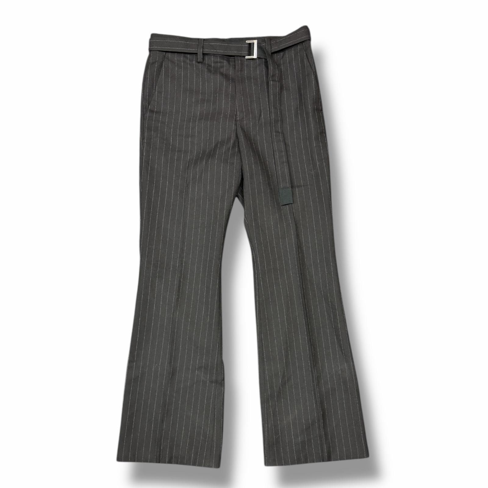 sacai Chalk Stripe pants チョークストライプパンツ フレアスラックス