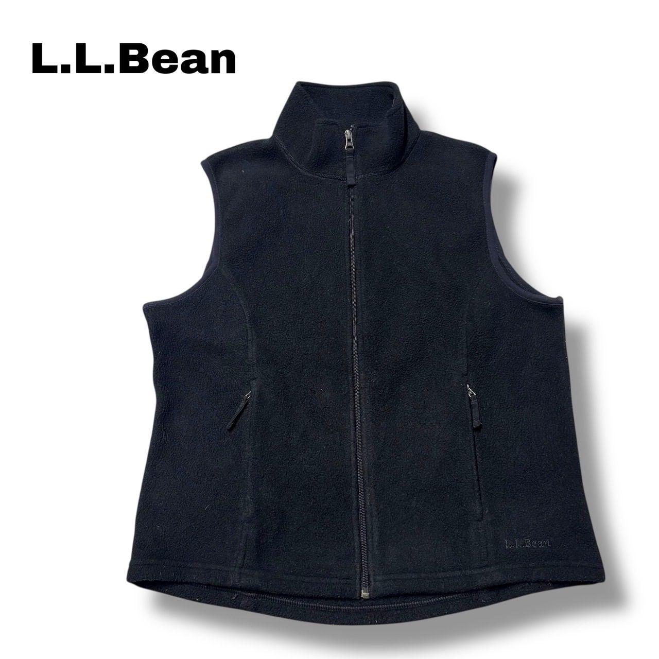 L.L.Bean フリースベスト POLARTEC ブラック L 古着 アウトドア - メルカリ