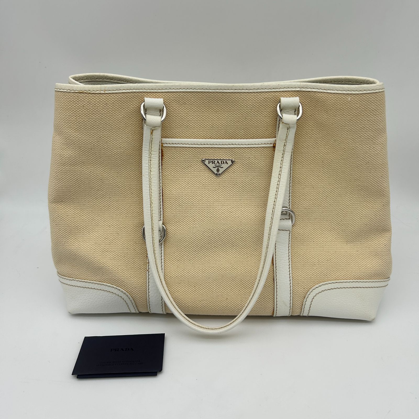 PRADA (プラダ) トートバッグ ショルダー 三角プレート PRADA (プラダ) トートバッグ ショルダー 三角プレート