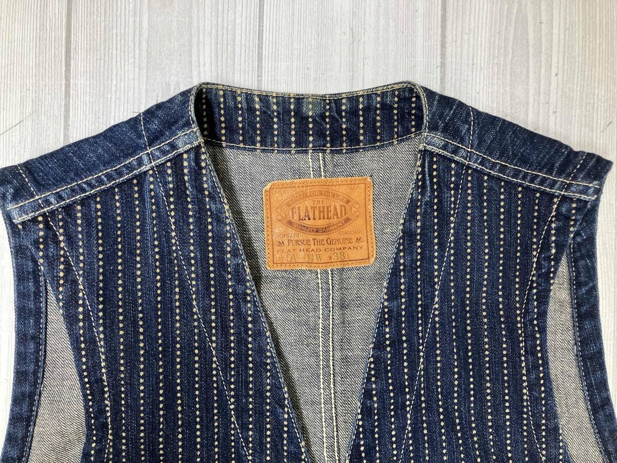 THE FLAT HEAD ザ フラットヘッド DV-01W WABASH DENIM VEST デニム 