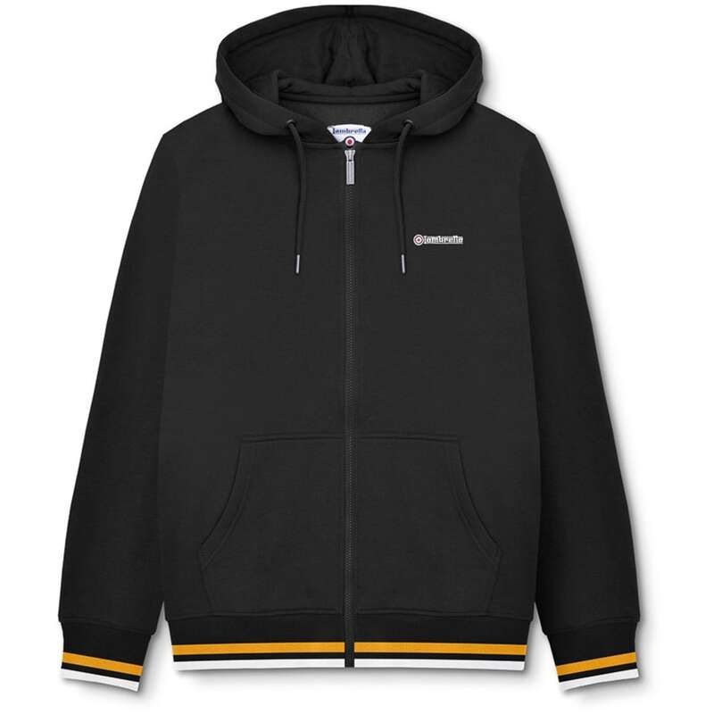 ランブレッタ メンズ アウター パーカー・スウェット パーカー Lambretta Hoodie BlackGold ブラック