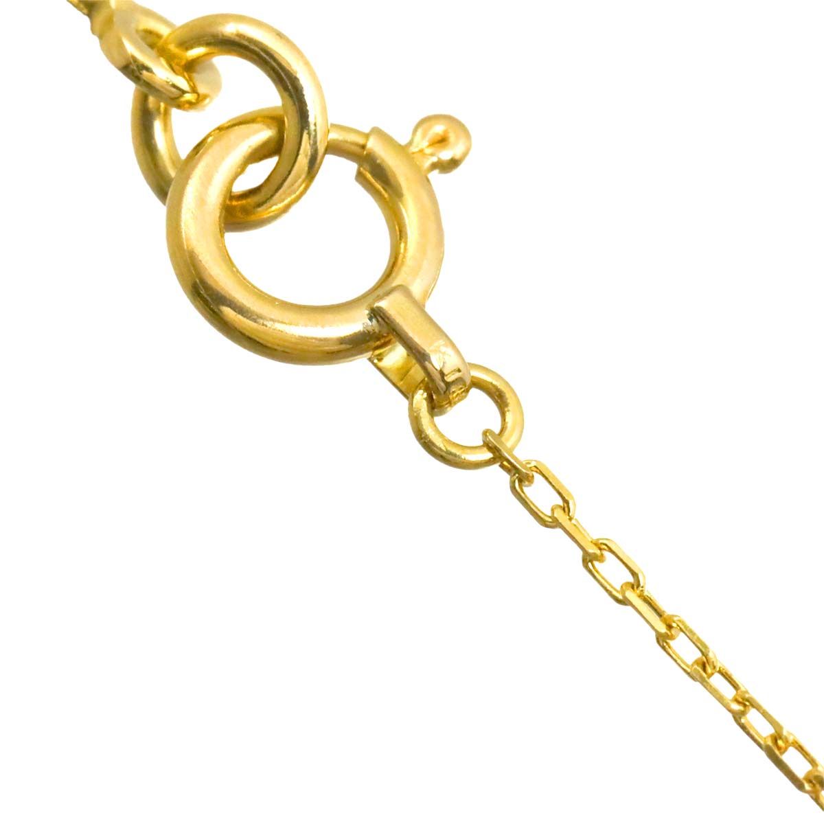 アーカー AHKAH バタフライ ダイヤ 0.06ct ネックレス 40cm K18 YG 