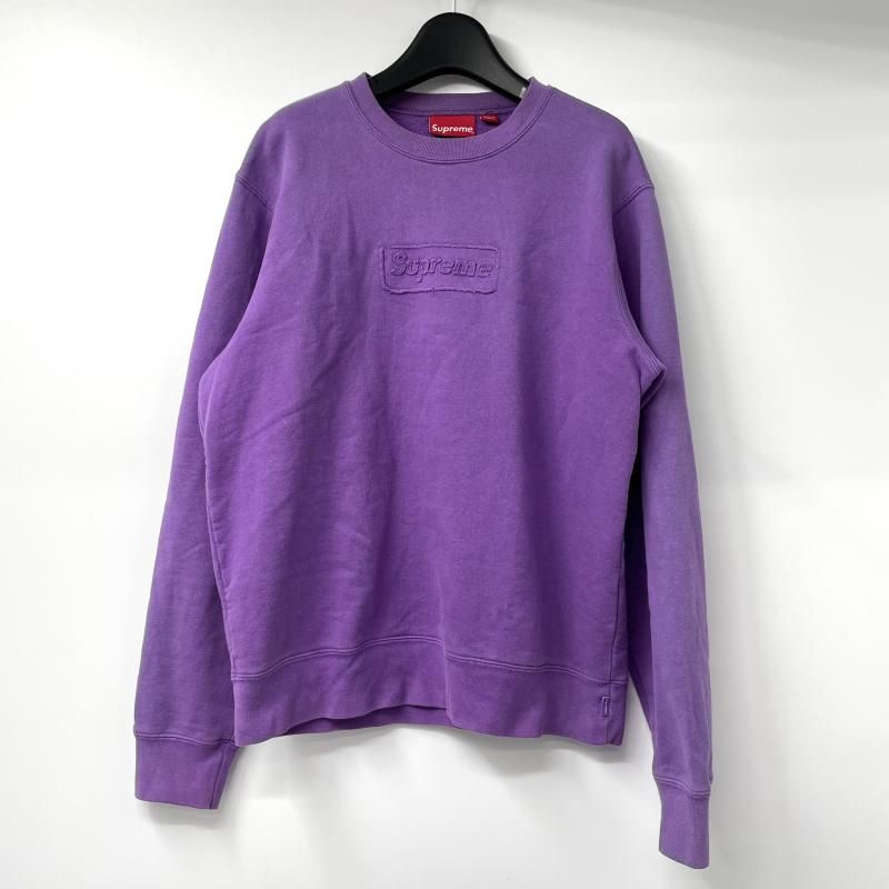 中古】Supreme 20SS Cutout Logo Crewneck サイズS パープル 