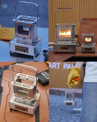 アイロンストーブ 小型 オイルランタン ポータブル アウトドアキャンプ