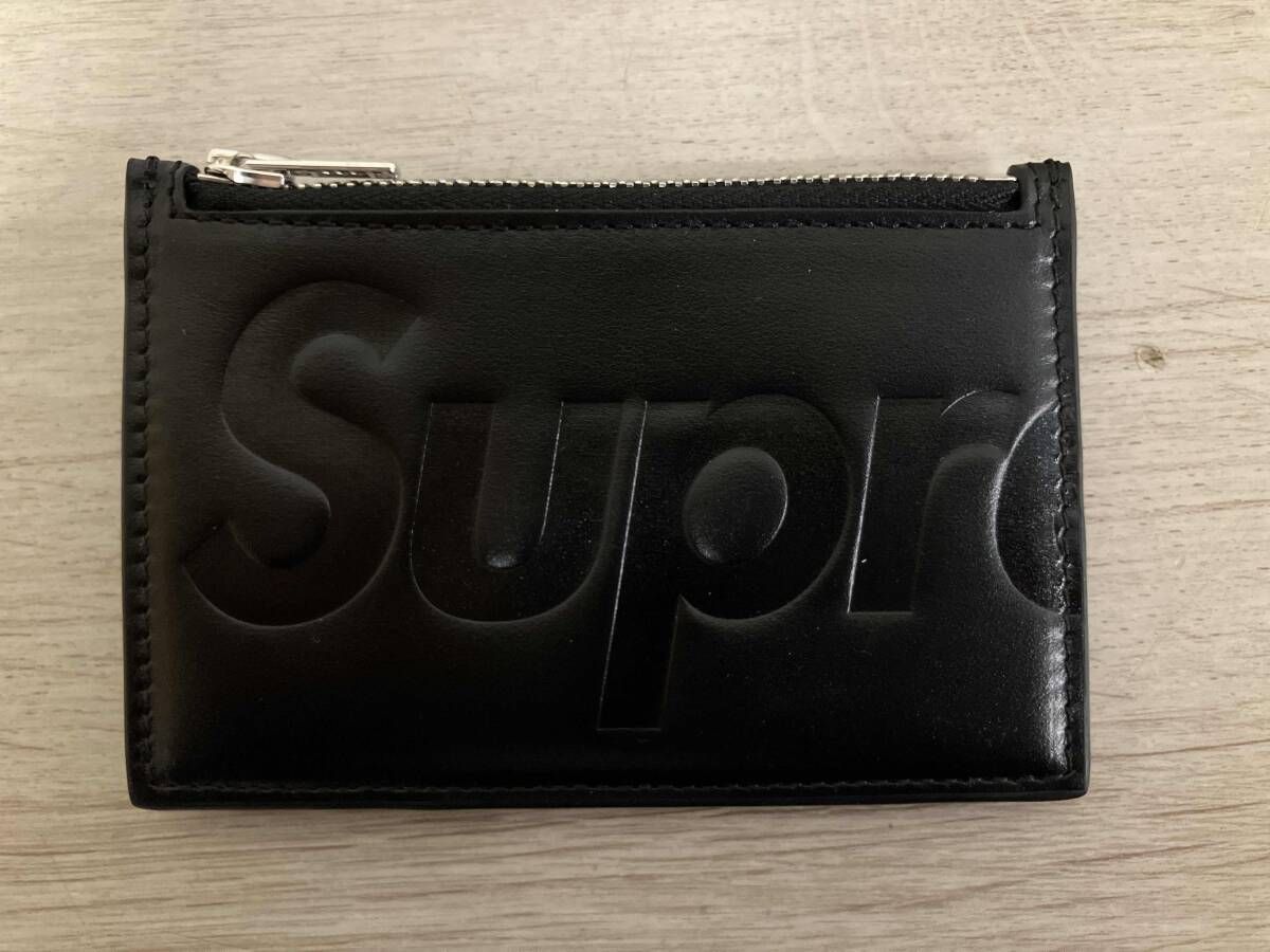 Supreme シュプリーム カードケース Supreme Leather zip Card Holder