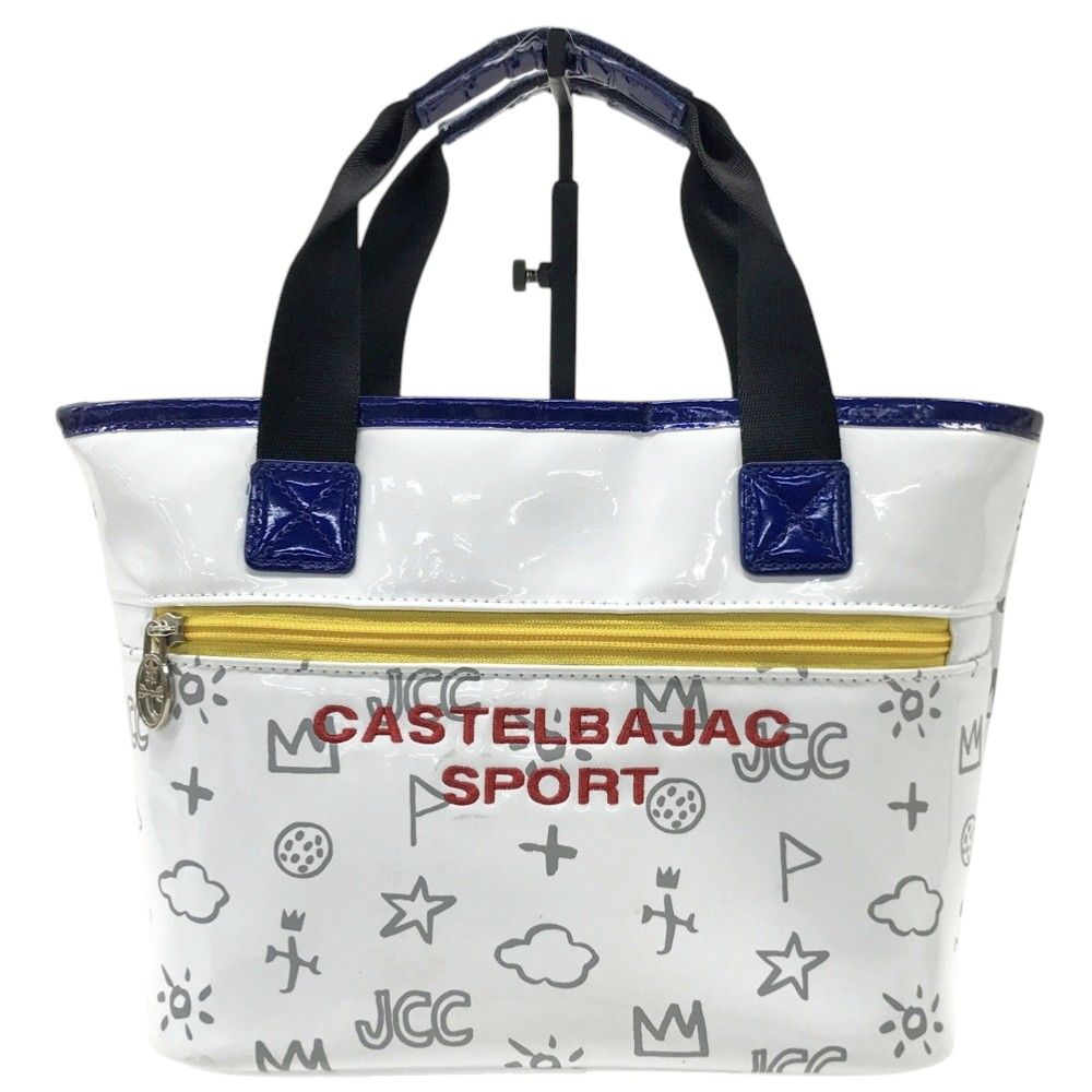 美品【CASTELBAJAC】カステルバジャック カートバック(保冷バック) CASTELBAJAC カステルバジャック カートバッグ 保温保冷 総柄 ホワイト