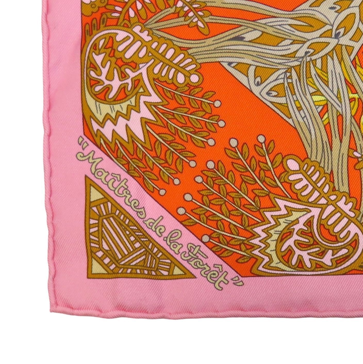 HERMES エルメス カレ90 スカーフ 『森を司るもの』Maitres de la