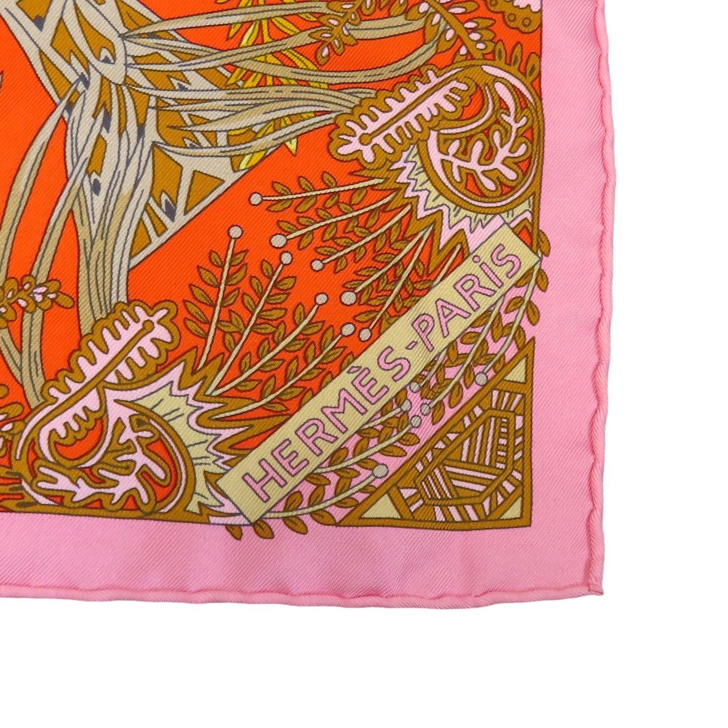 HERMES エルメス カレ90 スカーフ 『森を司るもの』Maitres de la
