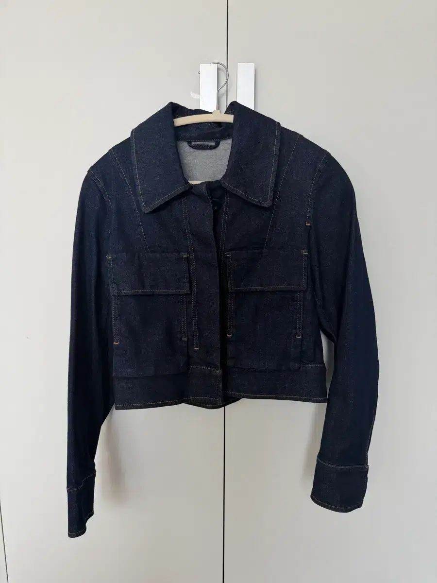 レディース COS コス デニム クロップド ジャケット (34)