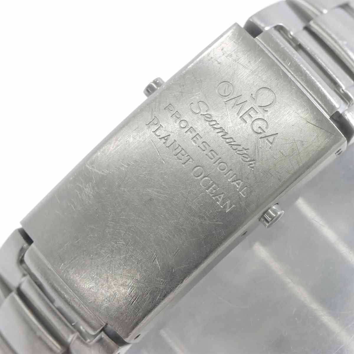  オメガ OMEGA シーマスター プラネットオーシャン 2200 50メンズ 腕時計 デイト ブラック オートマ 自動巻き ウォッチ Seamaster 90319177 お手入れ簡単 自動巻き時計 腕時計(アナログ)