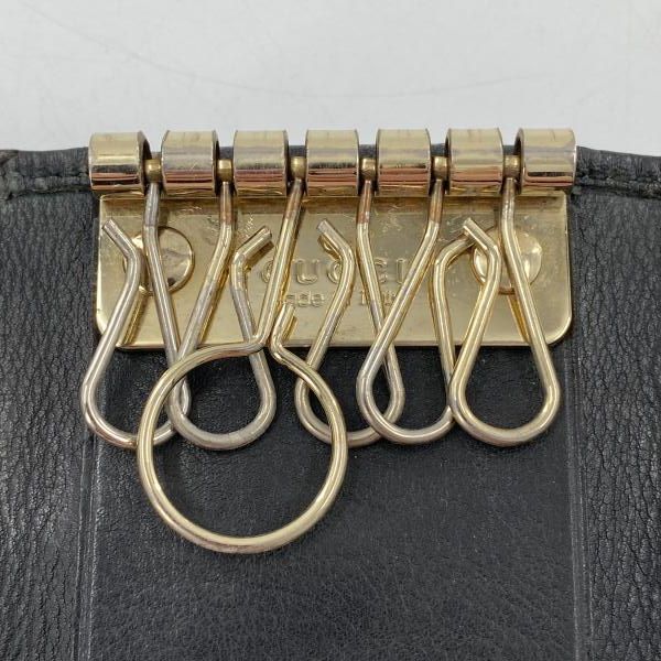 中古】GUCCI 6連キーケース 138093・0416 GGシマ ブラック グッチ[10