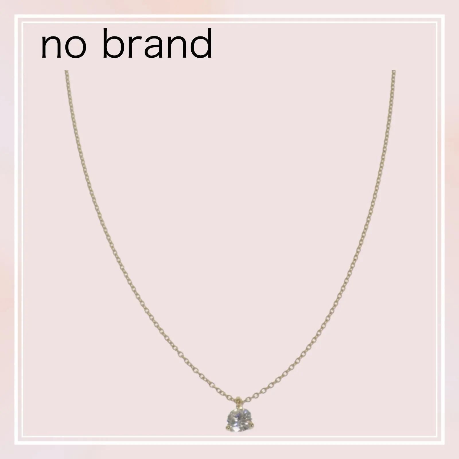 no brand】デザインジュエリー ネックレス K18WG ダイヤモンド