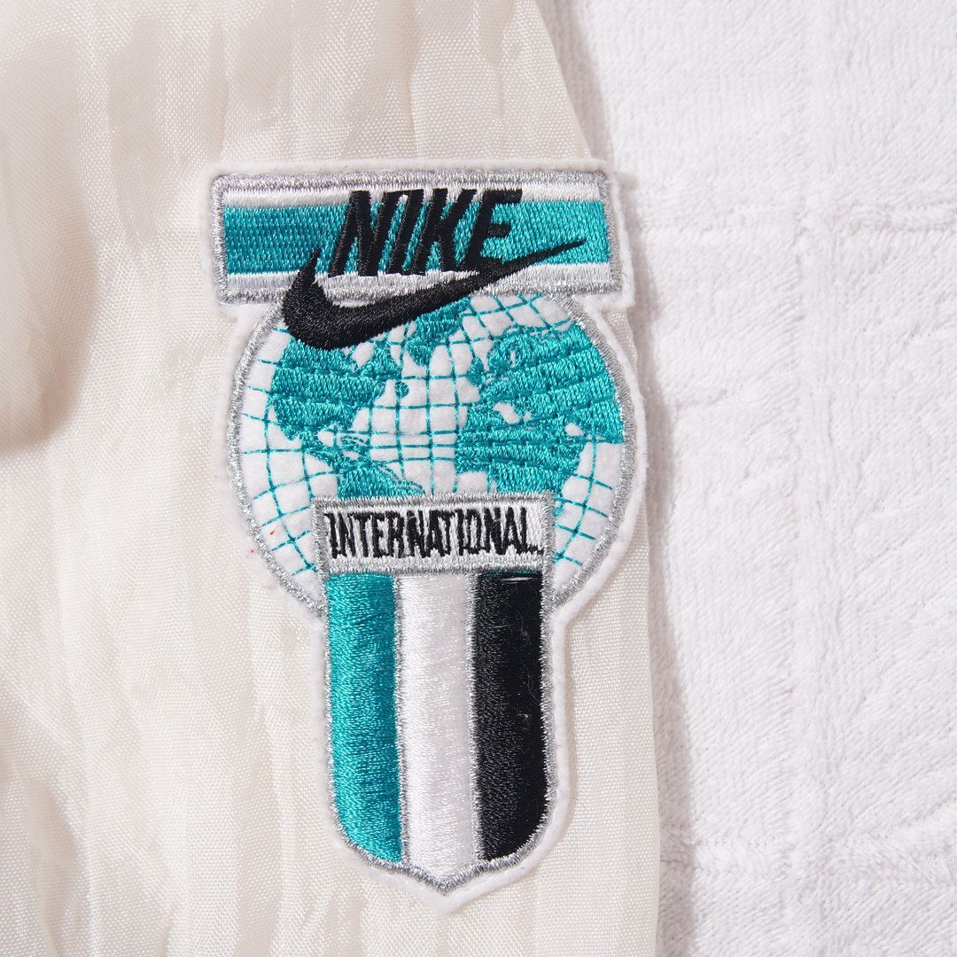90s 銀タグ ナイキ NIKE ナイロンジャケット M ホワイト ネイビー