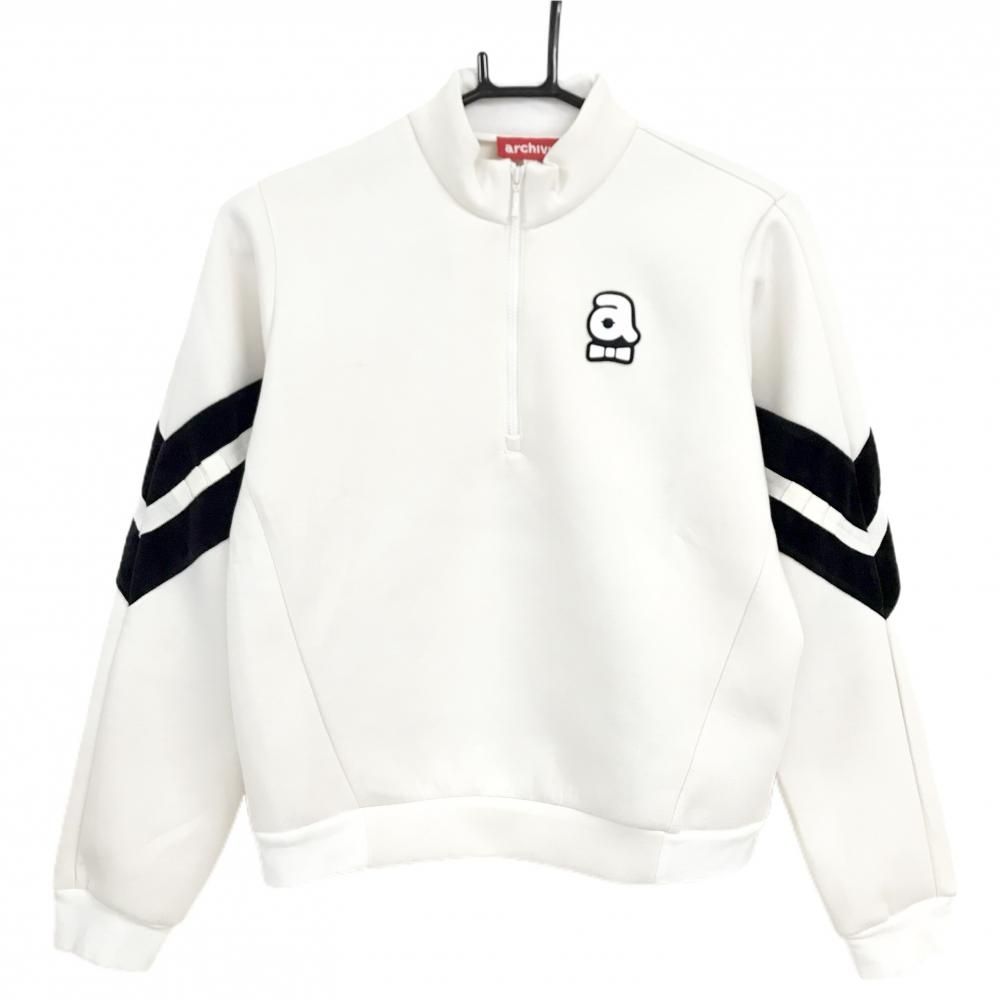 本物保証，正規品 【美品】アルチビオ 長袖ハイネックシャツ 白×黒