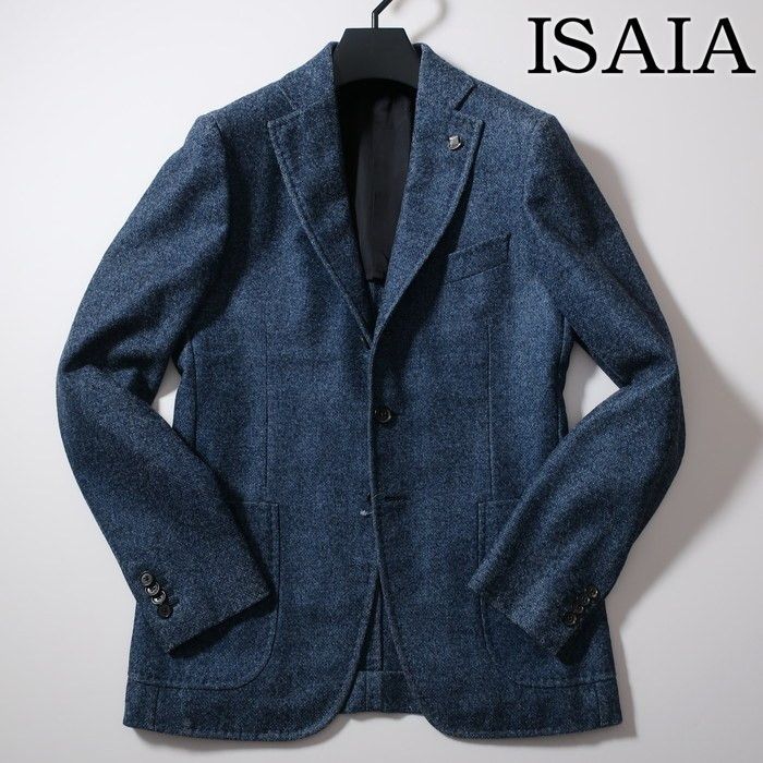 イザイア ISAIA テーラードジャケット/CORTINA/ウール×シルク ネイビー