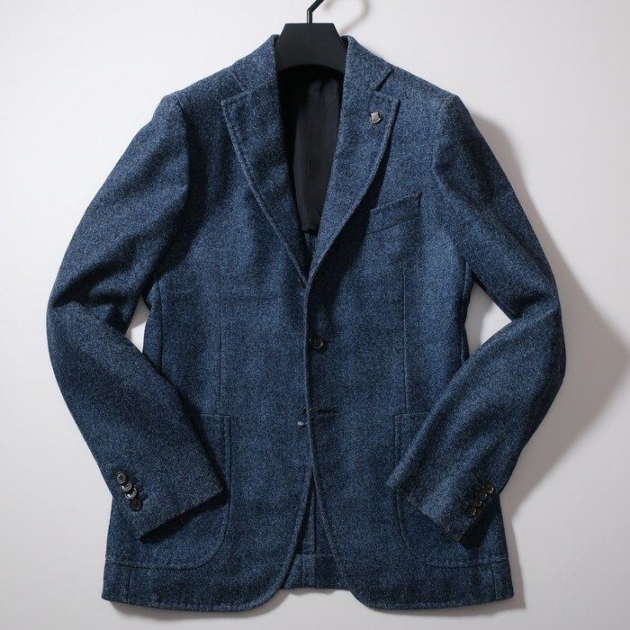 イザイア ISAIA テーラードジャケット/CORTINA/ウール×シルク ネイビー